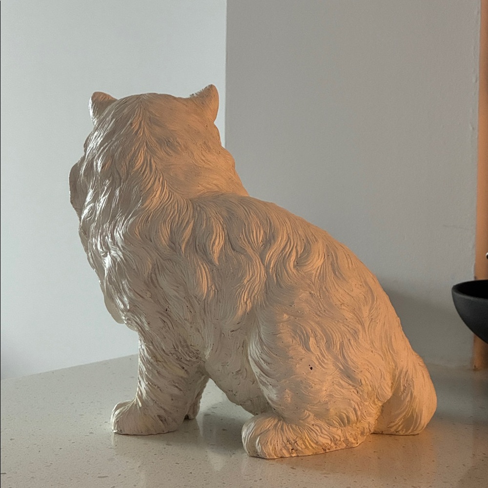 Vintage Realistic White Persian Cat Figure - Picture 4 of 8
